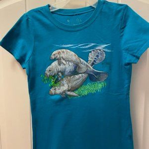 Guy Harvey Girls Short Sleeve Manatee Shirt - Girls Size M (7/8) - Never Worn